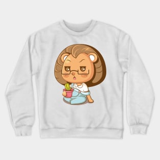 Cute Lion Cartoon Crewneck Sweatshirt